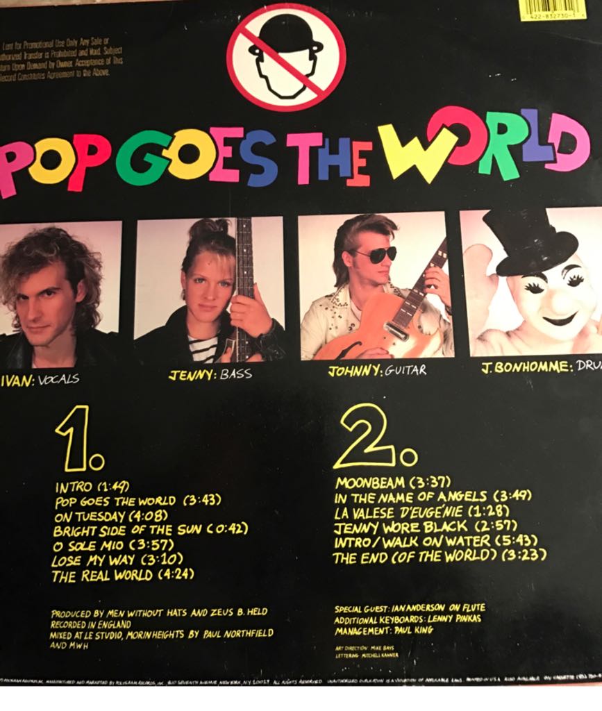 Pop Goes The World - Men Without Hats (12”) music collectible - Main Image 2