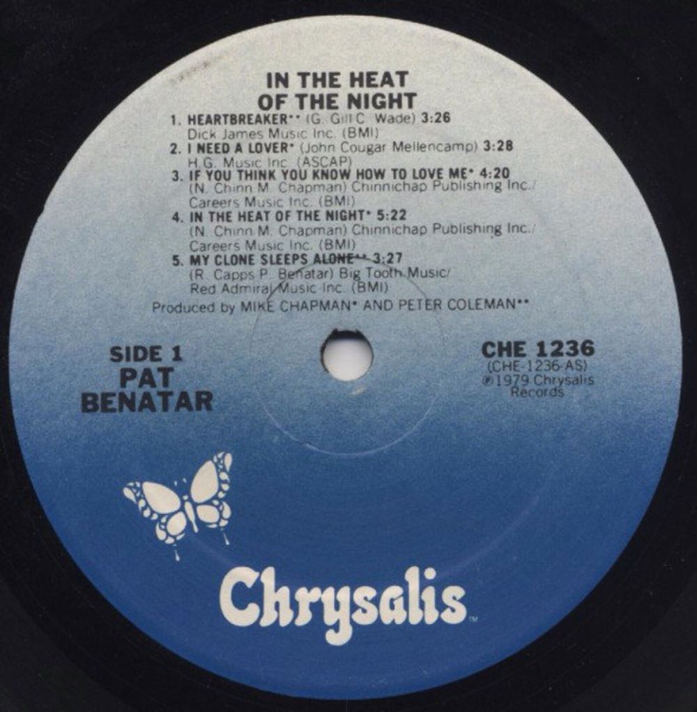 In The Heat Of The Night - Benatar, Pat (12” - 3820) music collectible [Barcode 075585123611] - Main Image 3