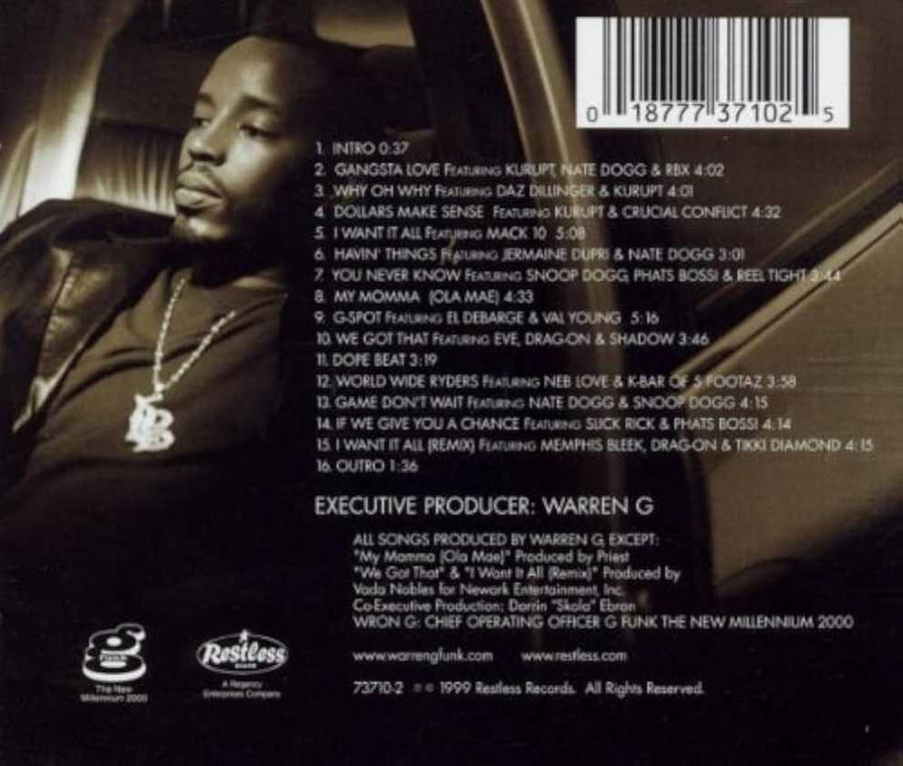 Warren G: I Want It All - Warren G (CD) music collectible [Barcode 743216937424] - Main Image 3