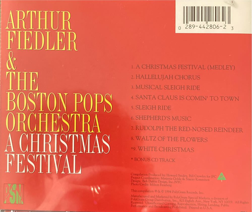 Christmas Festival, A - Christmas (CD) music collectible [Barcode 028944280623] - Main Image 2