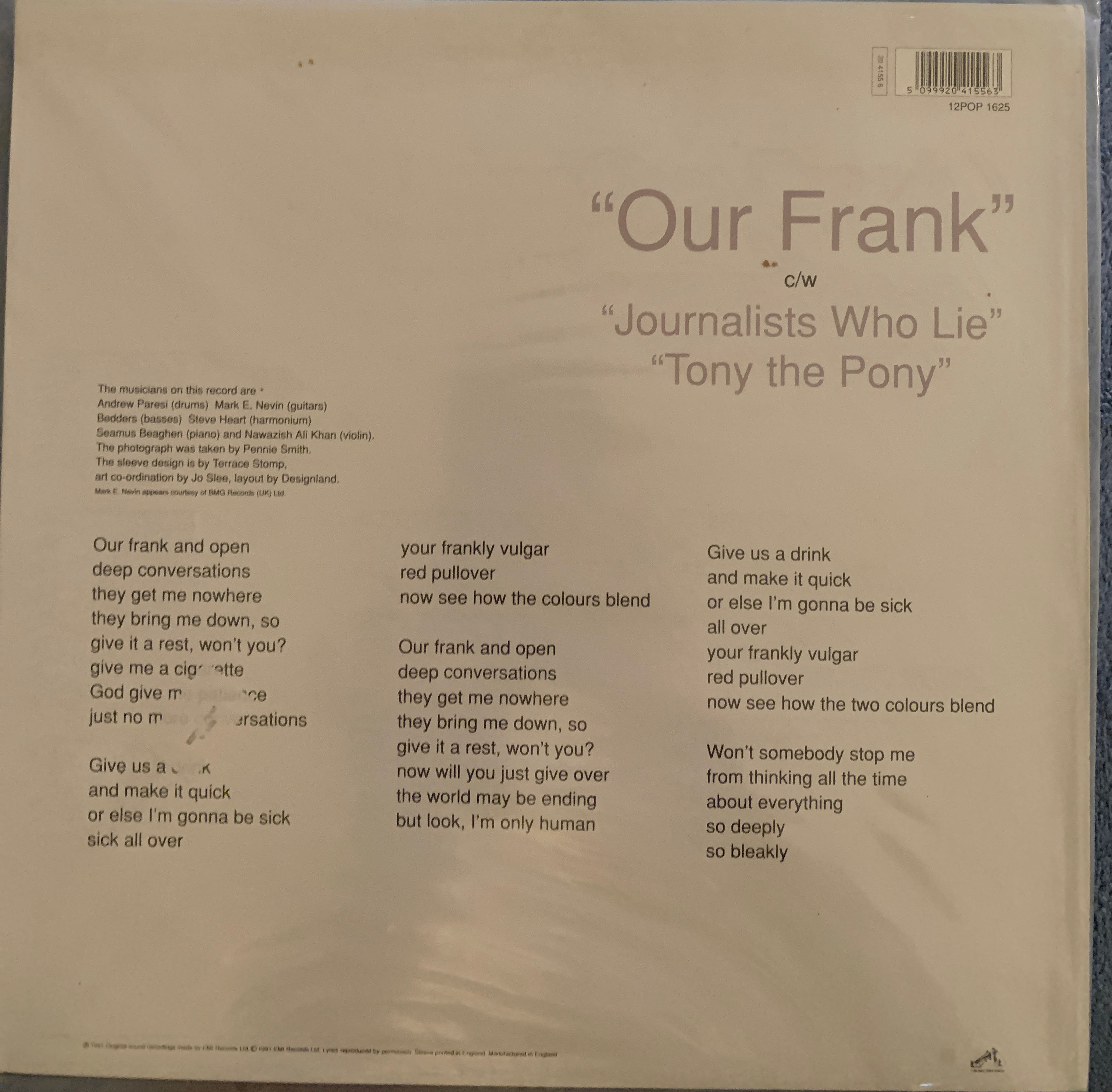 Our Frank - Morrissey (12”) music collectible [Barcode 5099920415563] - Main Image 2