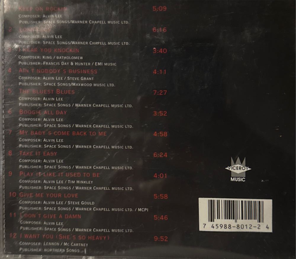 I Hear You Rockin - Lee, Alvin (CD) music collectible [Barcode 745988801224] - Main Image 2