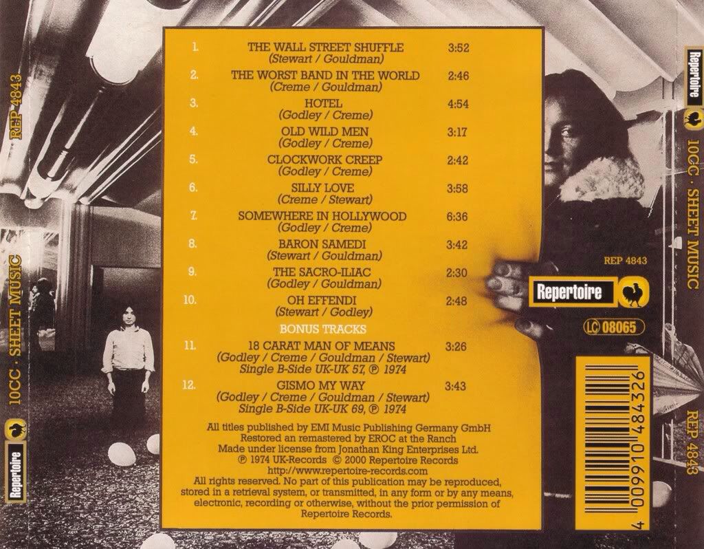 Sheet Music - 10CC (12” - 38) music collectible - Main Image 2