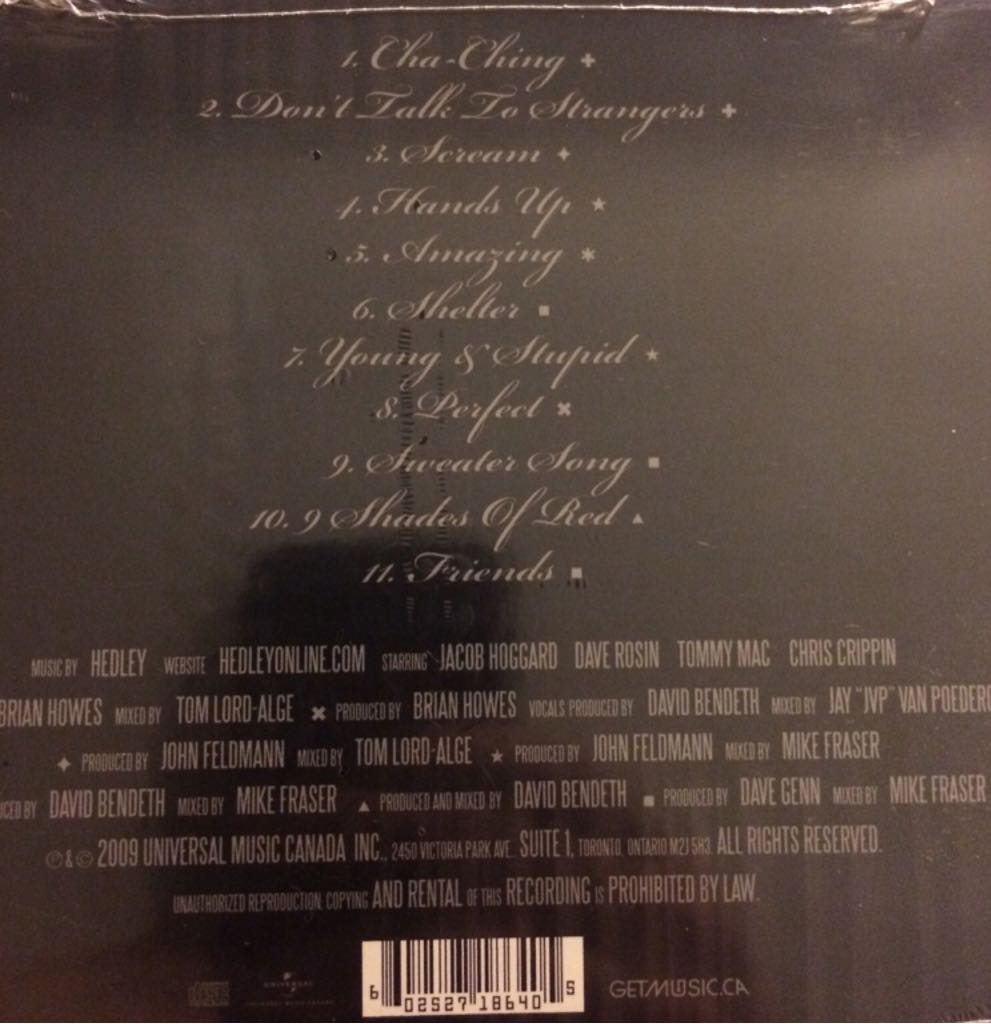 Show Must Go On - Hedley (CD - 3737) music collectible [Barcode 602527186405] - Main Image 2