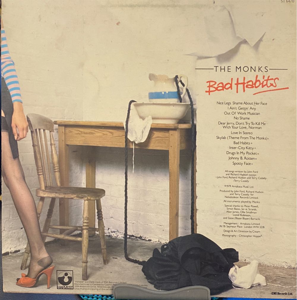 Bad Habits - Monks, The (12”) music collectible [Barcode 077775630428] - Main Image 2