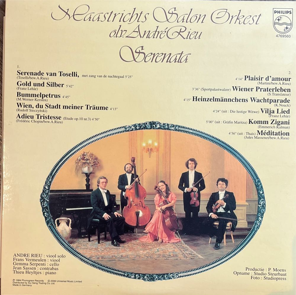 Serenata - ## Maastrichts Salon Orkest (12”) music collectible [Barcode 028941232229] - Main Image 2