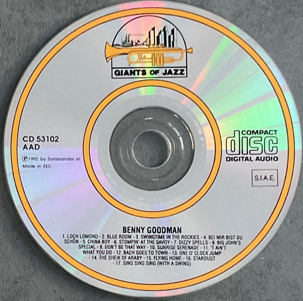 Benny Goodman-Carnegie Hall Jazz Concert Cd - Goodman, Benny (CD - 65) music collectible [Barcode 8004883531028] - Main Image 4