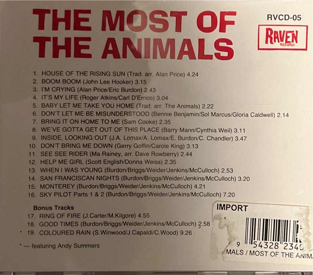 The Most Of The Animals - Animals, The (12”) music collectible - Main Image 2