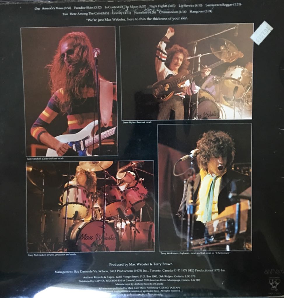 Live Magnetic Air - Max Webster (12”) music collectible - Main Image 2