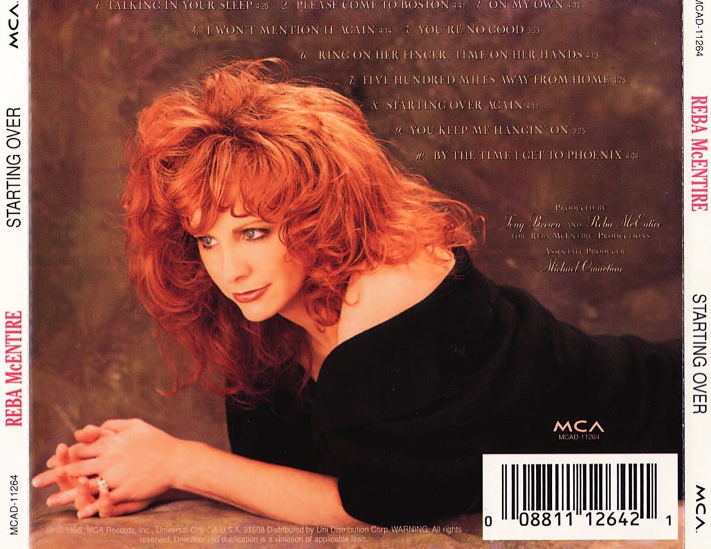 Starting Over - Reba McEntire (CD) music collectible - Main Image 2