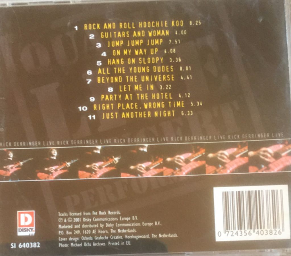 Rock and Roll Hoochie Koo - Derringer, Rick (CD) music collectible [Barcode 724356403826] - Main Image 2