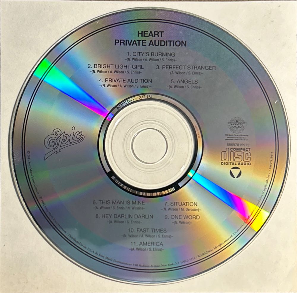 Private Audition - Heart (CD - 41) music collectible [Barcode 886978159724] - Main Image 4