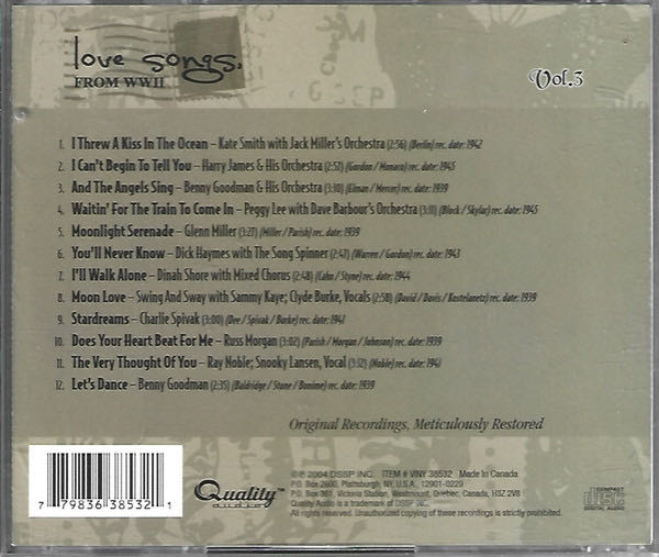 The Music Of World War II Vol 3 - Various Artists (CD - 34) music collectible [Barcode 779836384522] - Main Image 2