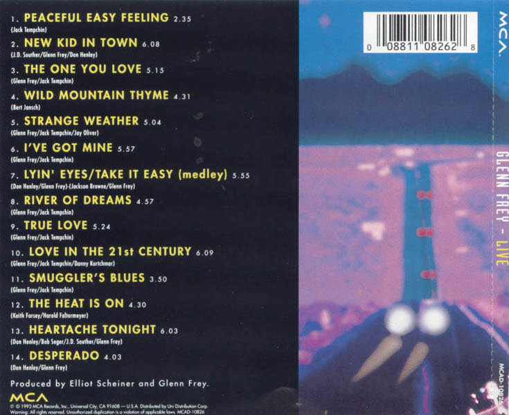 LIVE - Glenn Frey (CD - 71) music collectible [Barcode 020831465625] - Main Image 2
