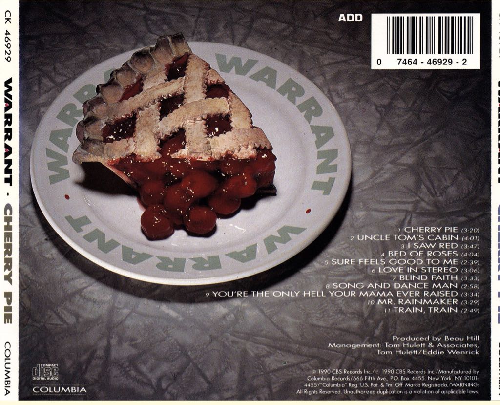 Cherry Pie - Warrant (CD) music collectible - Main Image 2