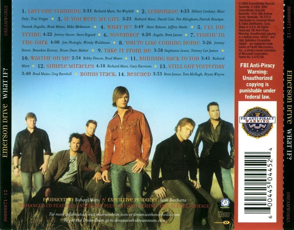 What If? - Emerson Drive (CD) music collectible - Main Image 2