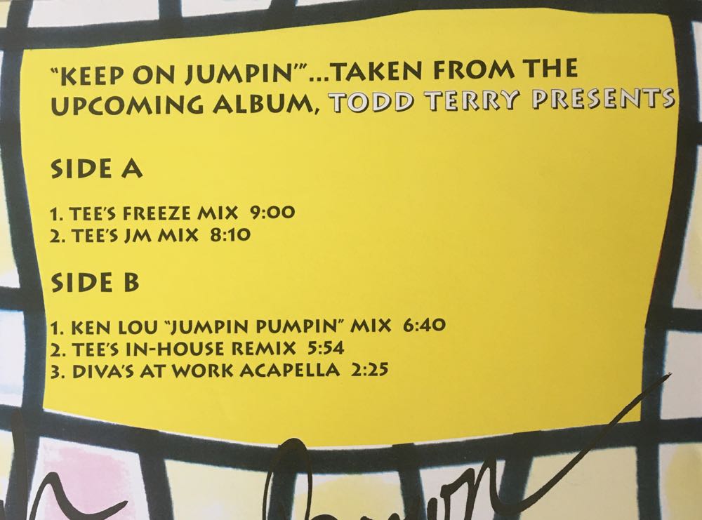 Keep On Jumpin’ - Todd Terry feat Martha Wash & Jocelyn Brown (12” - 9) music collectible [Barcode 731457825716] - Main Image 2