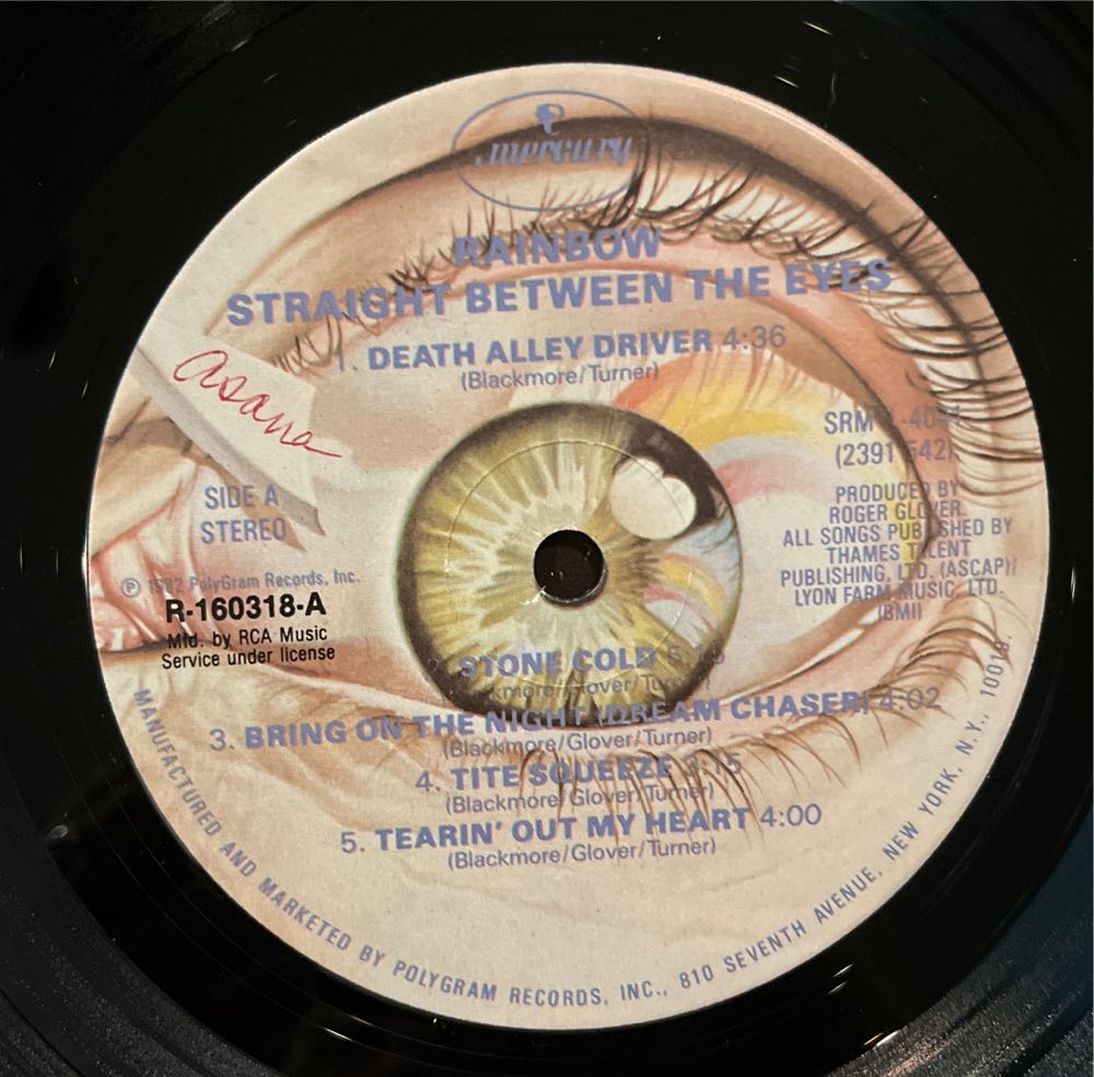 Straight Between the Eyes - Rainbow (12” - 4058) music collectible - Main Image 3