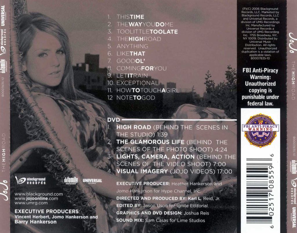 The High Road - JoJo (CD) music collectible - Main Image 2