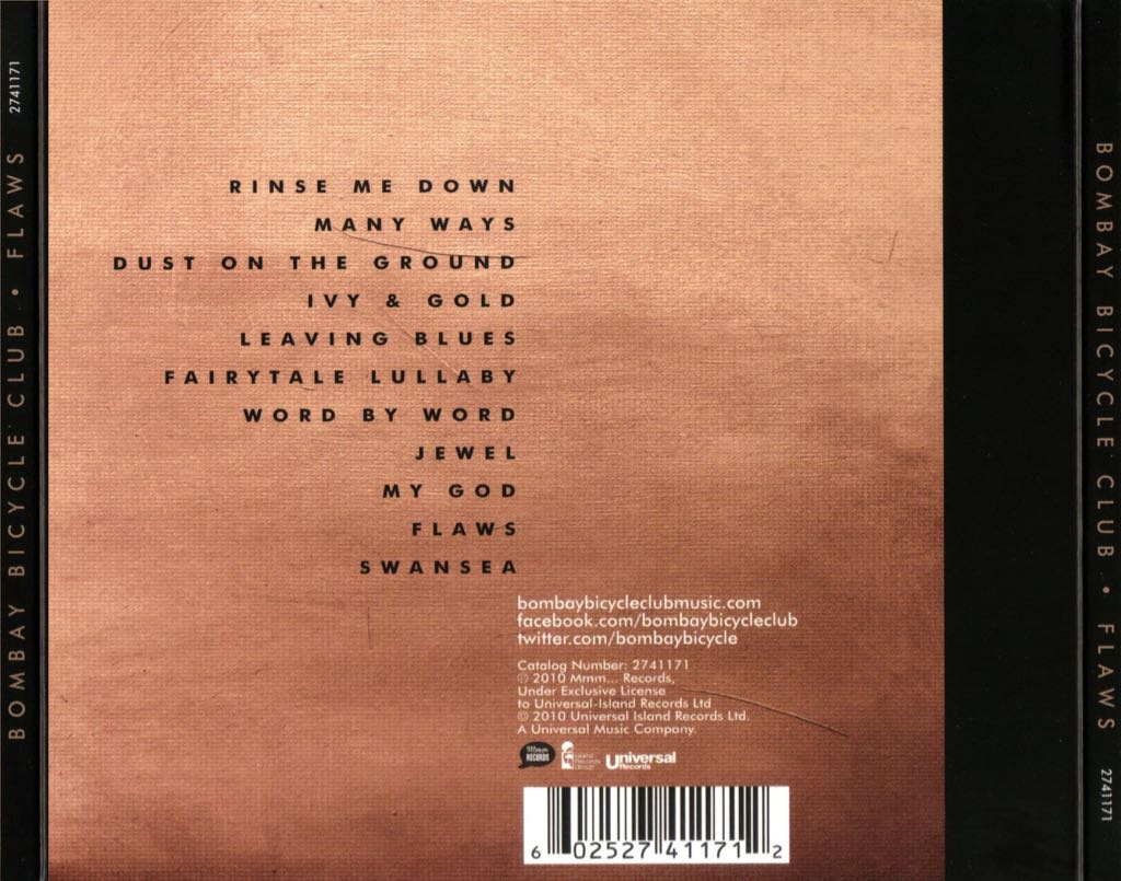 Flaws - Bombay Bicycle Club (CD/DVD - 3349) music collectible [Barcode 602527446950] - Main Image 2
