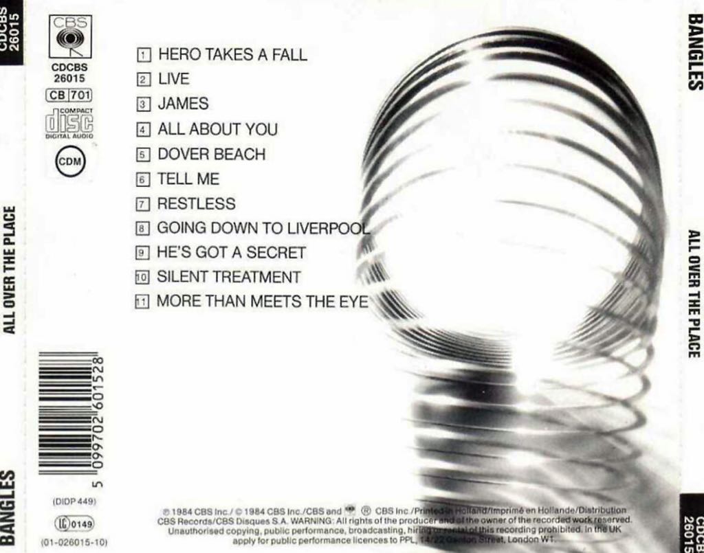 All Over The Place - Bangles (CD) music collectible [Barcode 5099748792921] - Main Image 2