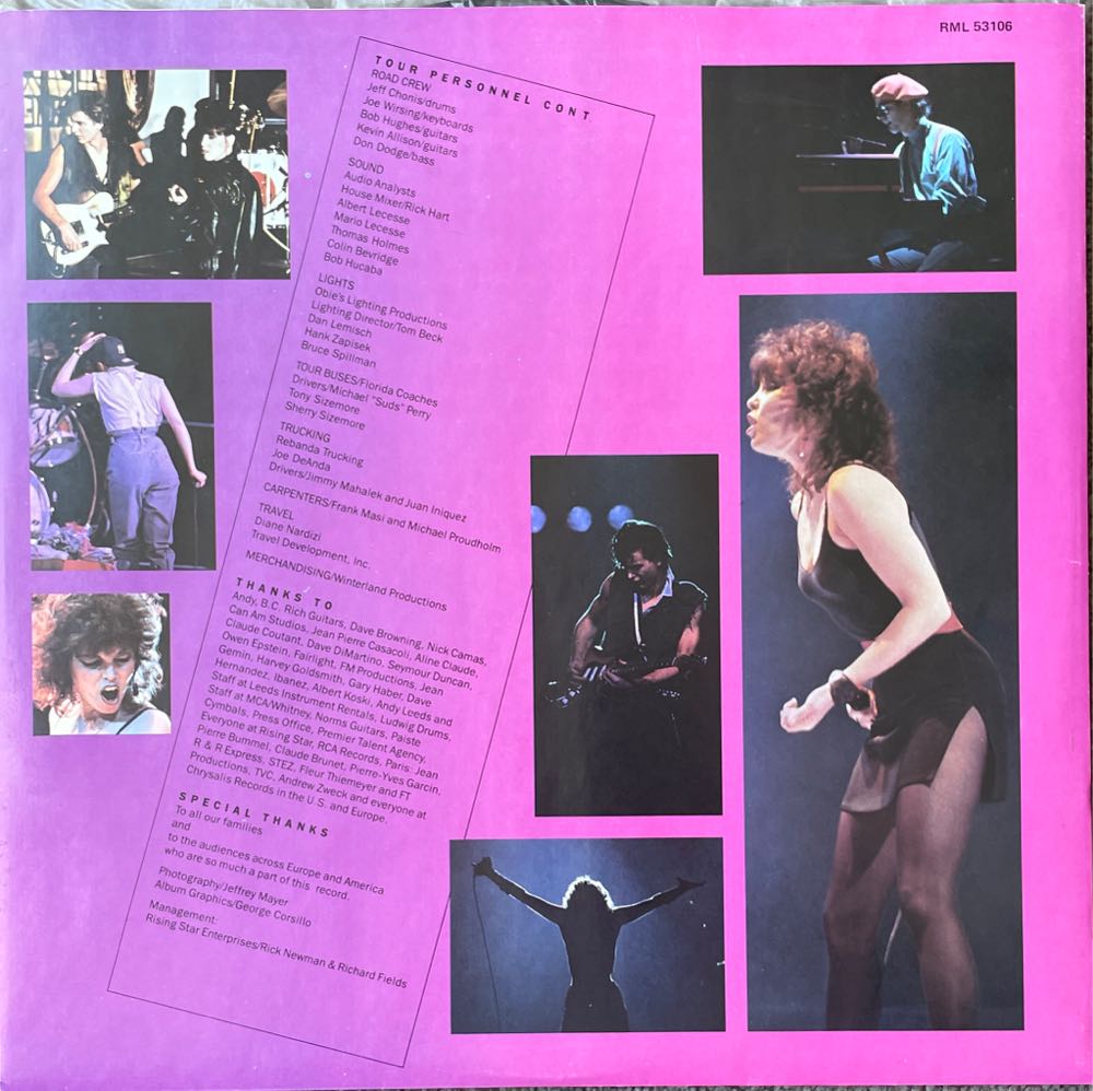 Live From Earth - Benatar, Pat (12” - 43) music collectible [Barcode 044114144410] - Main Image 3