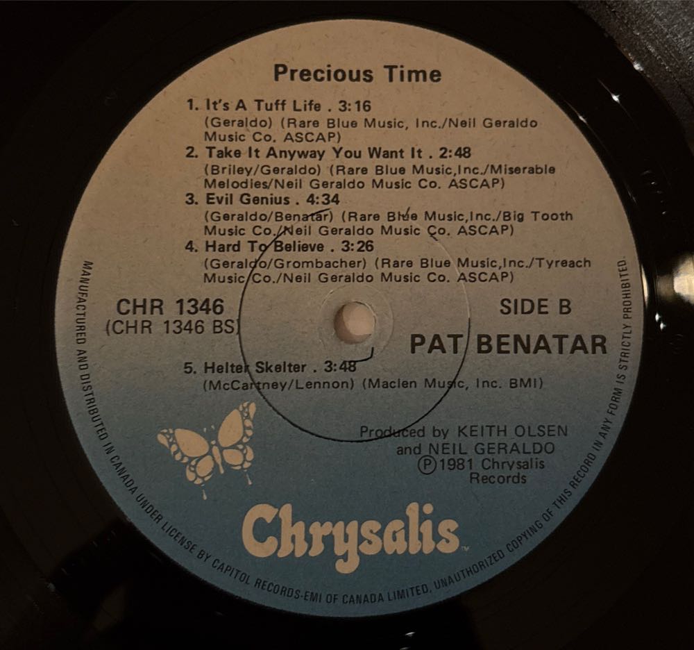 Precious Time - Benatar, Pat (CD) music collectible [Barcode 044114134619] - Main Image 4