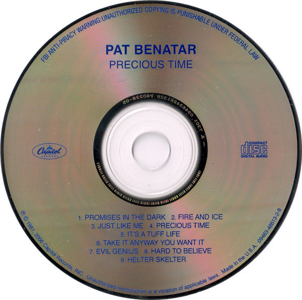 Precious Time - Pat Benatar (CD - 35) music collectible [Barcode 094634861328] - Main Image 3