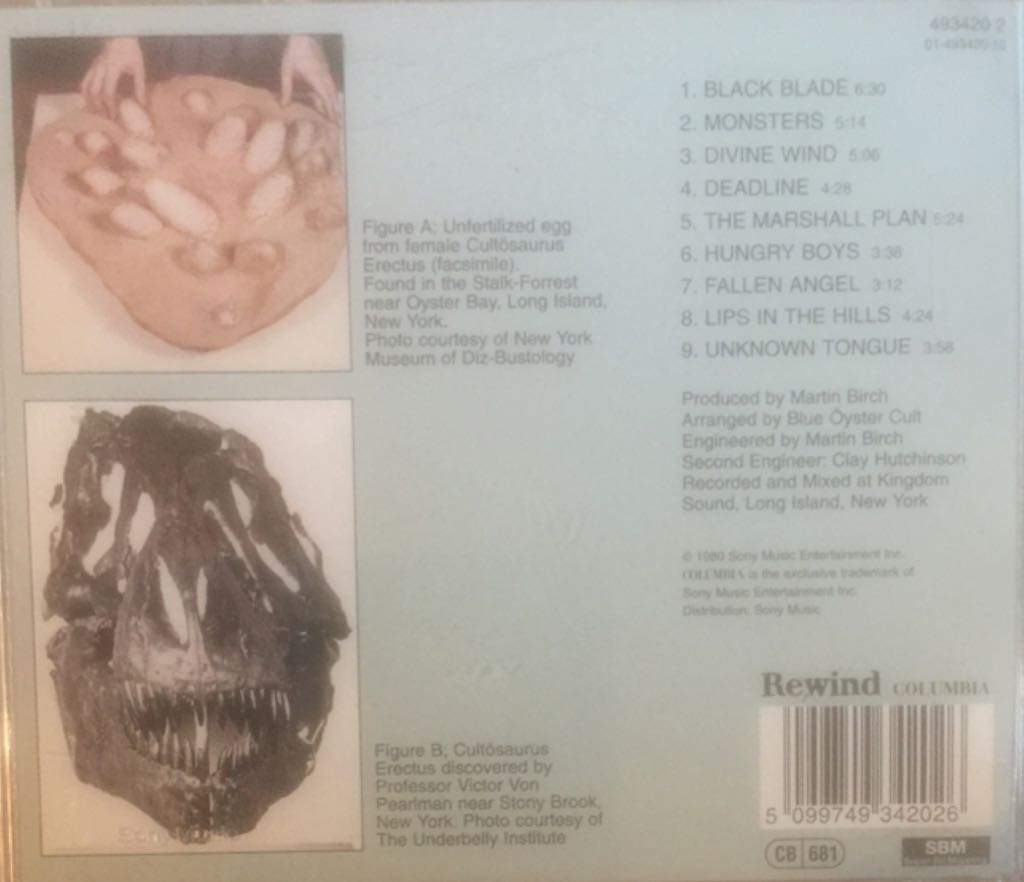 Cultosaurus Erectus - Blue Öyster Cult ‎ (CD) music collectible [Barcode 5099749342026] - Main Image 2