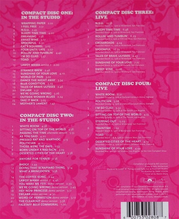 Those Were the Days (WMA/MP3) - Cream (WMA - 303:12) music collectible [Barcode 0600753028087] - Main Image 2