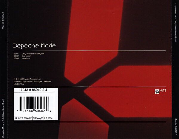 Only When I Lose Myself - Depeche Mode (CD - 15) music collectible [Barcode 724388604024] - Main Image 2