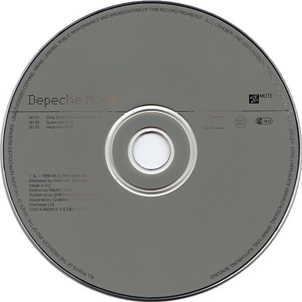 Only When I Lose Myself - Depeche Mode (CD - 15) music collectible [Barcode 724388604024] - Main Image 4