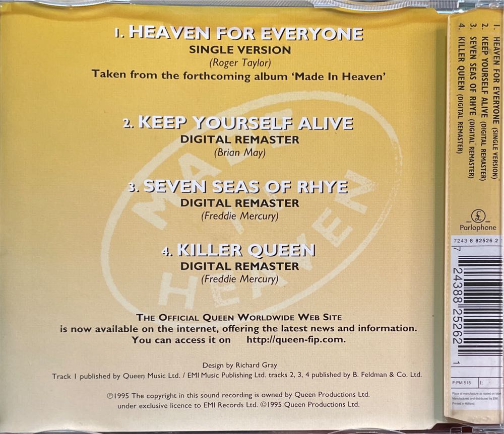 Heaven For Everyone - Queen (CD - 20) music collectible [Barcode 724388252621] - Main Image 2