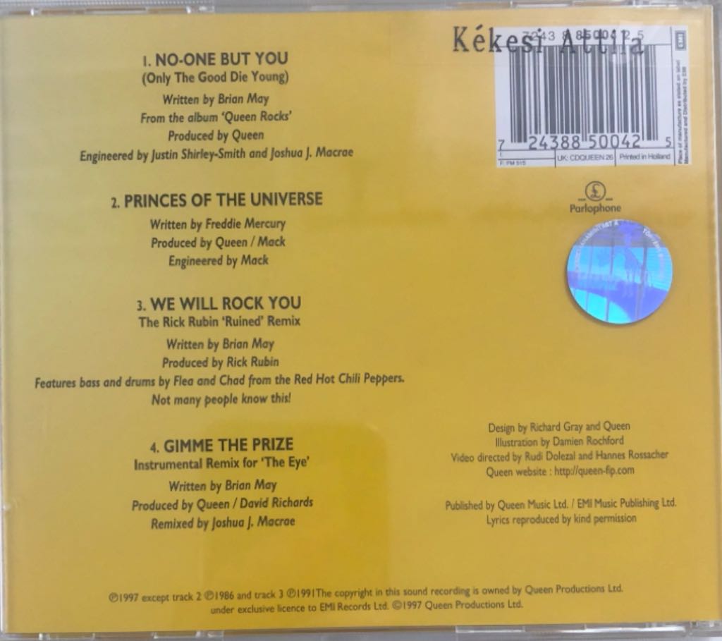 No-One But You - Queen (7” - 17) music collectible [Barcode 724388500425] - Main Image 2