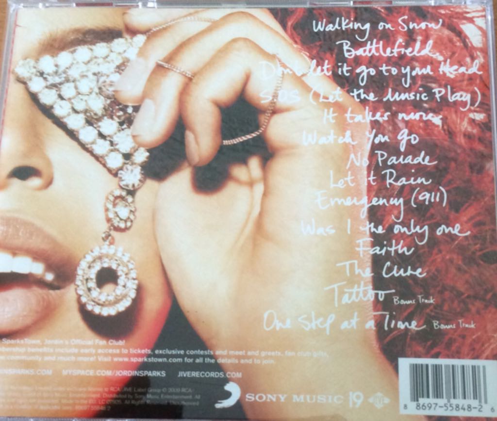 Battlefield - Jordin Sparks (CD) music collectible [Barcode 886975584826] - Main Image 2