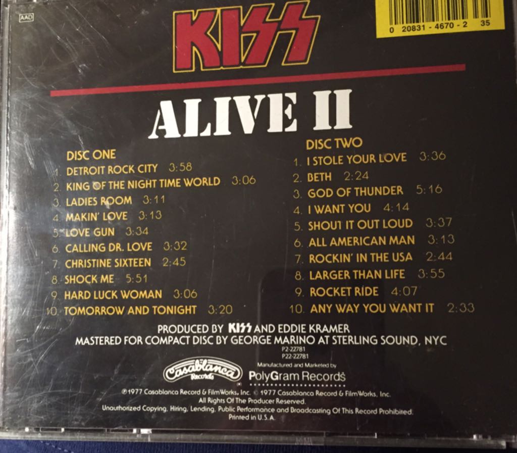 KISS: Alive II - Kiss (CD) music collectible [Barcode 020831467025] - Main Image 2