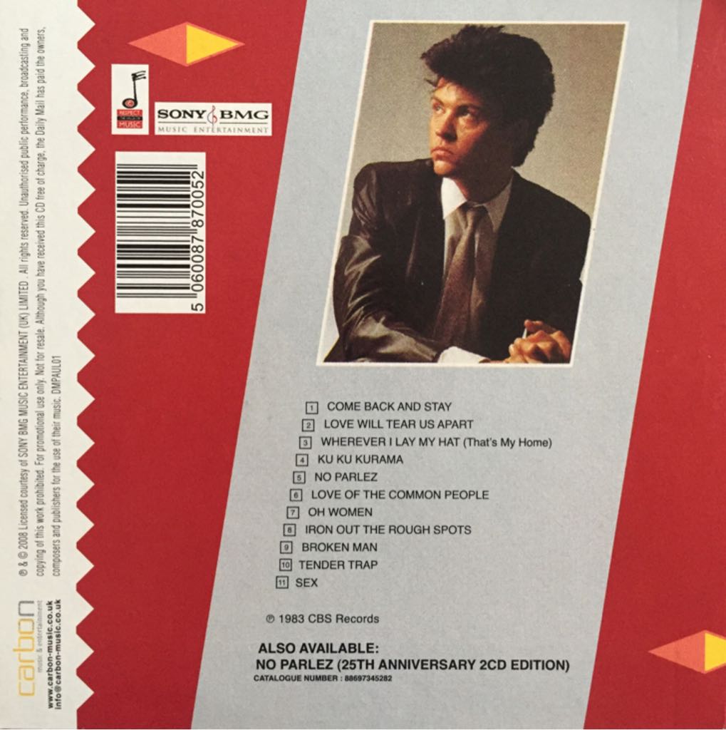 No Parlez - Young, Paul (CD) music collectible - Main Image 2