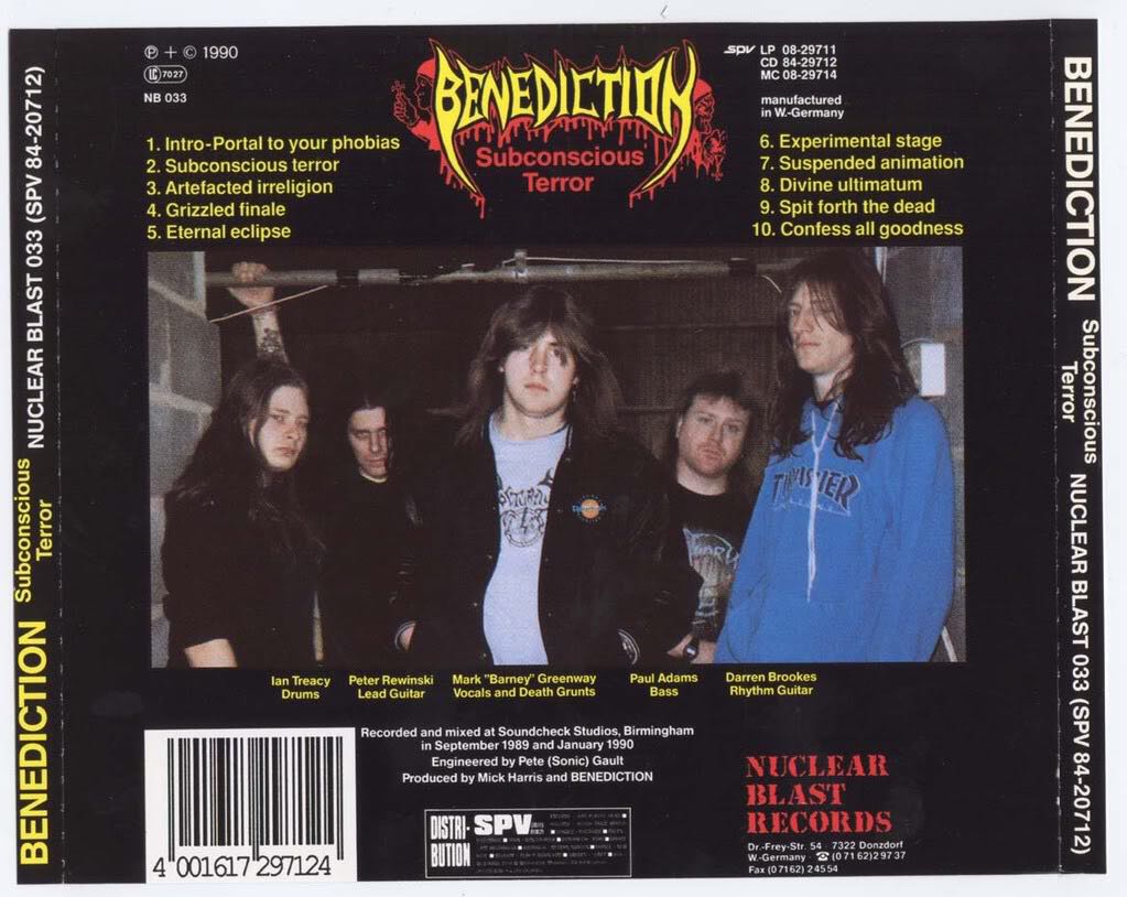 Subconcious Terror - Benediction (CD) music collectible [Barcode 727361616526] - Main Image 2