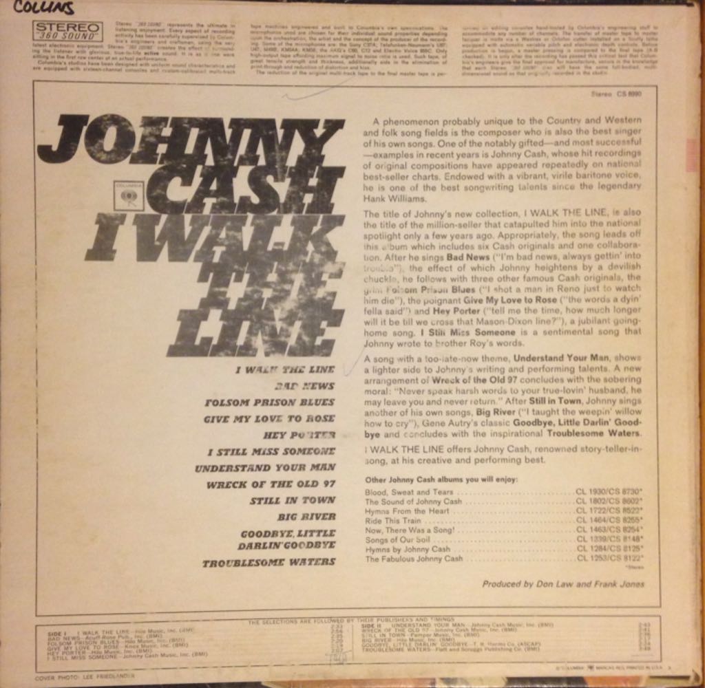 I Walk The Line - Johnny Cash (7”) music collectible - Main Image 2