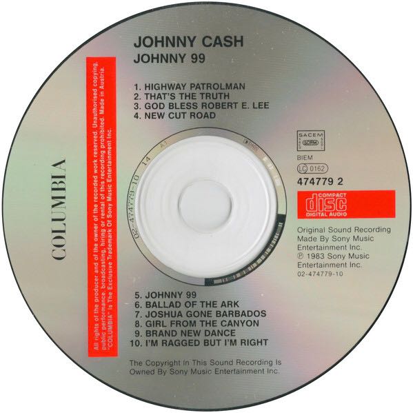 Johnny 99 (MP3) - Cash, Johnny (CD - 36) music collectible [Barcode 5099747477928] - Main Image 4