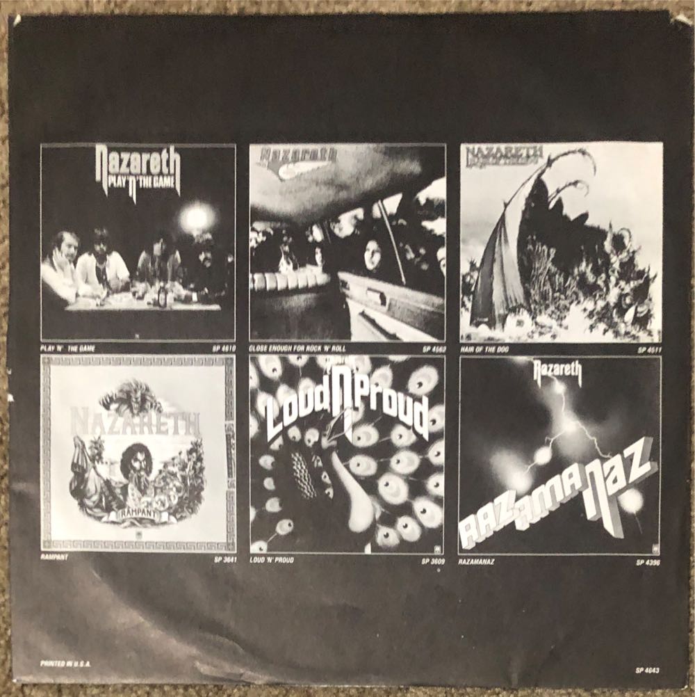 Hot Tracks - Nazareth (12” - 44) music collectible - Main Image 3
