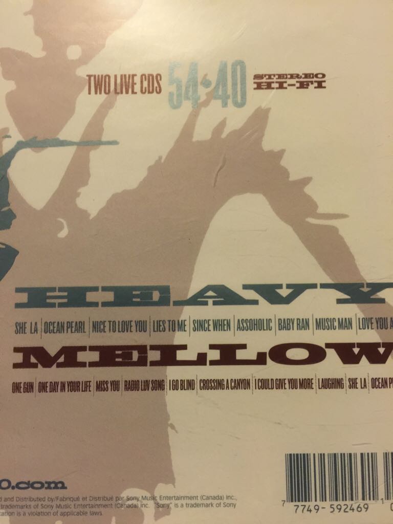 Heavy Mellow - 54-40 (CD) music collectible [Barcode 777495924691] - Main Image 2