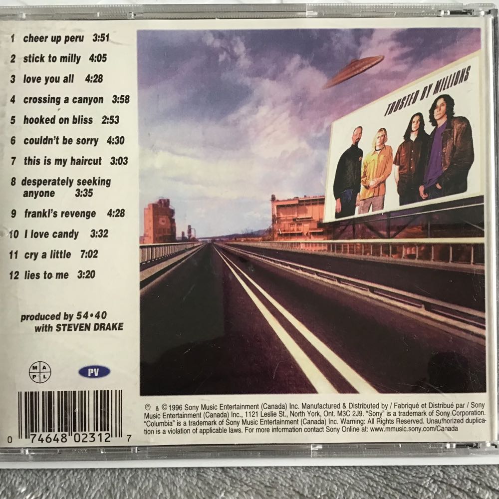 Trusted By Millions - 54-40 (CD - 4847) music collectible [Barcode 074648023127] - Main Image 2