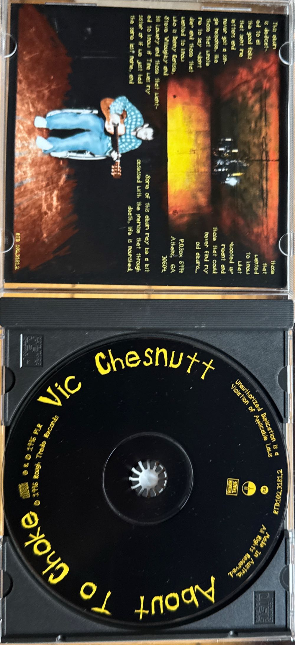 About to Choke - Vic Chesnutt (CD) music collectible [Barcode 5027550700520] - Main Image 3