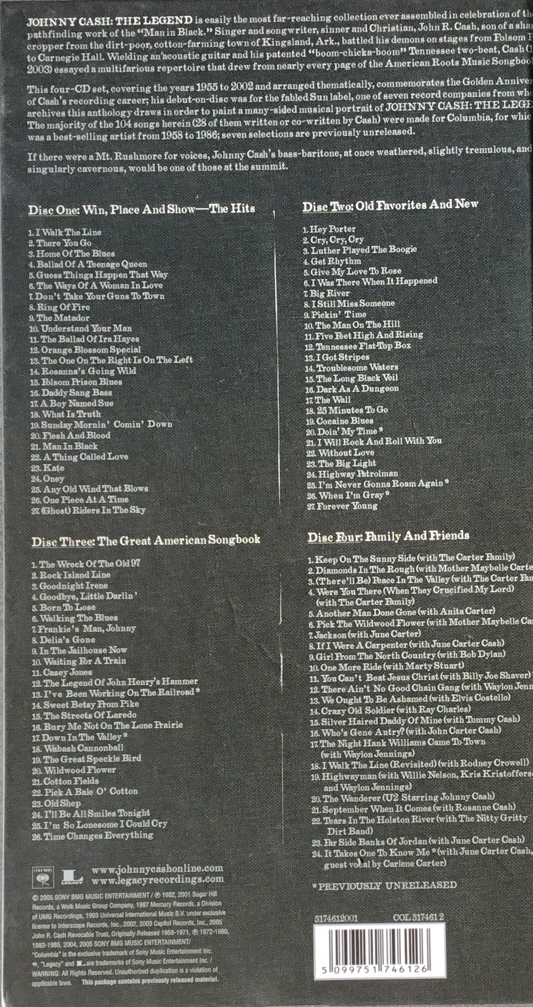 Cash - The Legend - Cash, Johnny (CD - 304) music collectible [Barcode 5099751746126] - Main Image 2