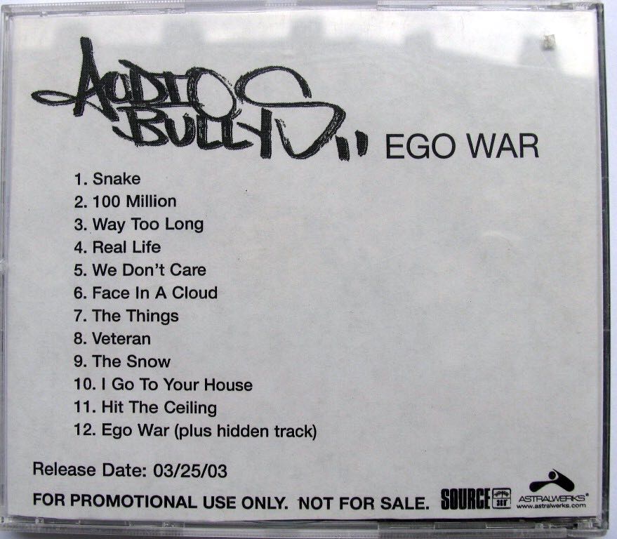 Ego War - Audio Bullys (CD - 51) music collectible [Barcode 724358238822] - Main Image 2