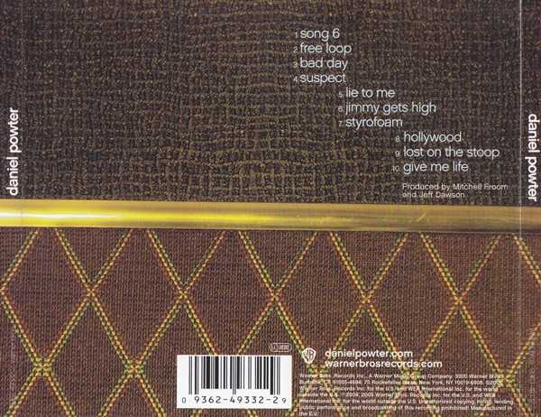 Daniel Powter - Daniel Powter (CD - 38) music collectible [Barcode 093624933229] - Main Image 4