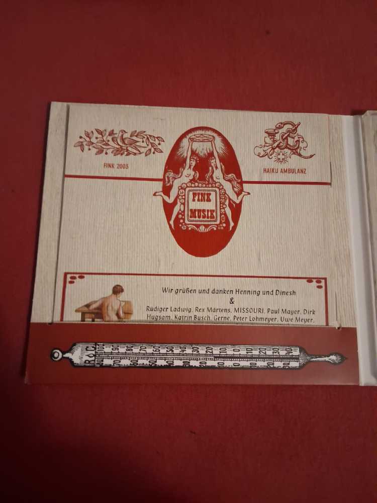 Haiku Ambulanz - Fink (CD) music collectible [Barcode 4015698271621] - Main Image 3