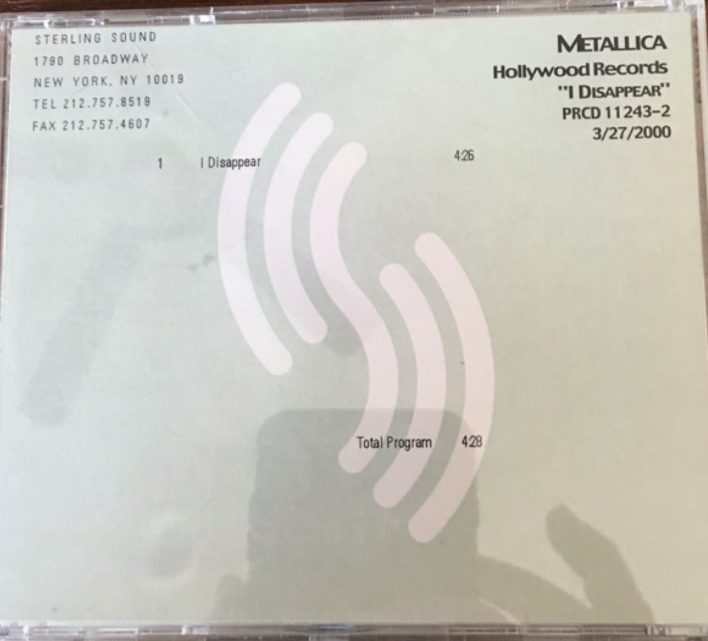 I Disappear - Metallica (CD) music collectible - Main Image 2