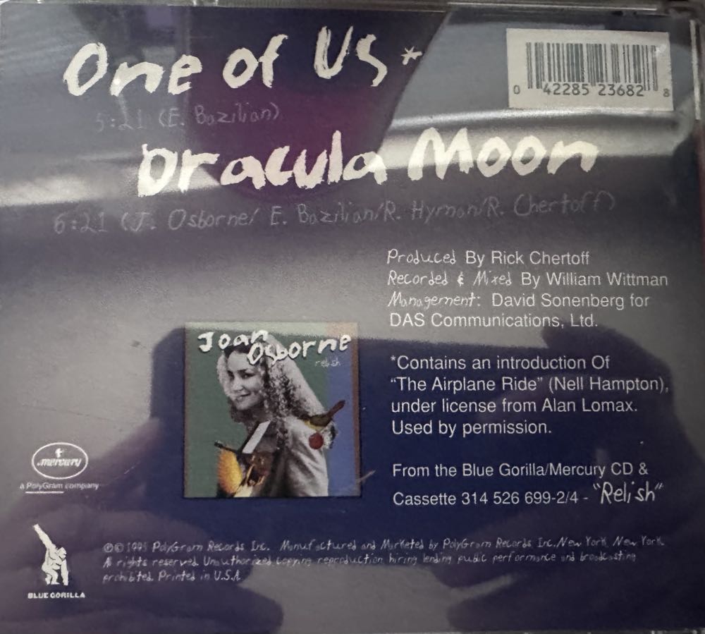 One Of Us  ( CD Single ) - Osborne, Joan (CD) music collectible [Barcode 042285236828] - Main Image 4